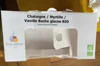 Buche glacée Bio châtaigne /Myrtille /Vanille