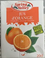 Jus d'orange 100% Jus