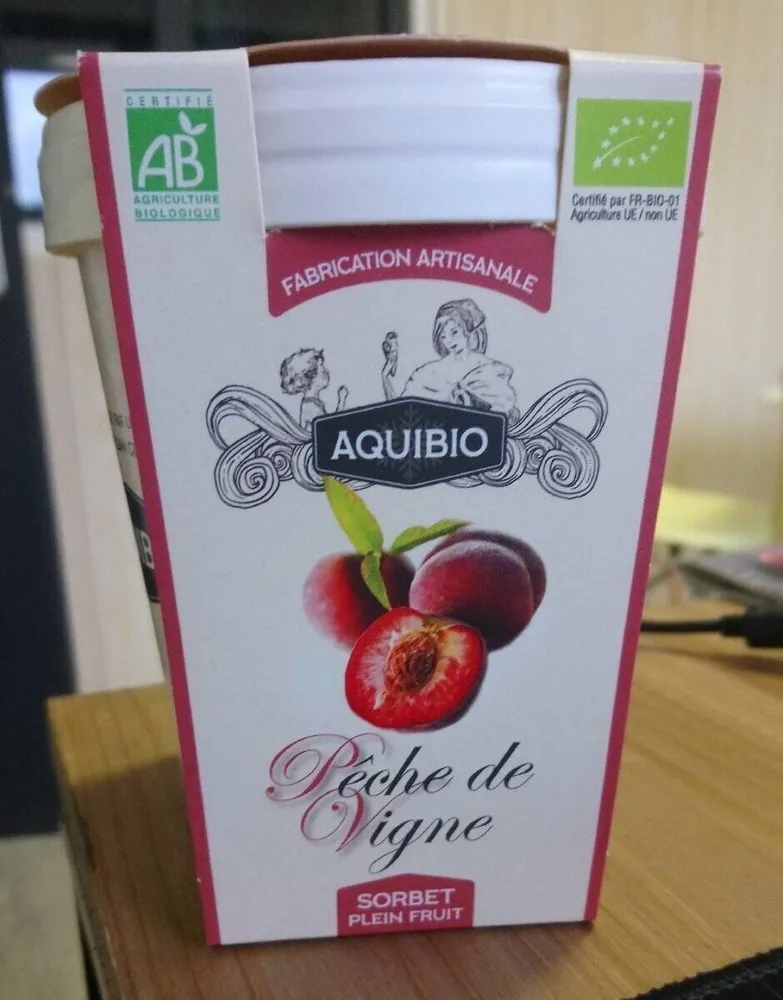 Sorbet Plein fruit pêche des vignes