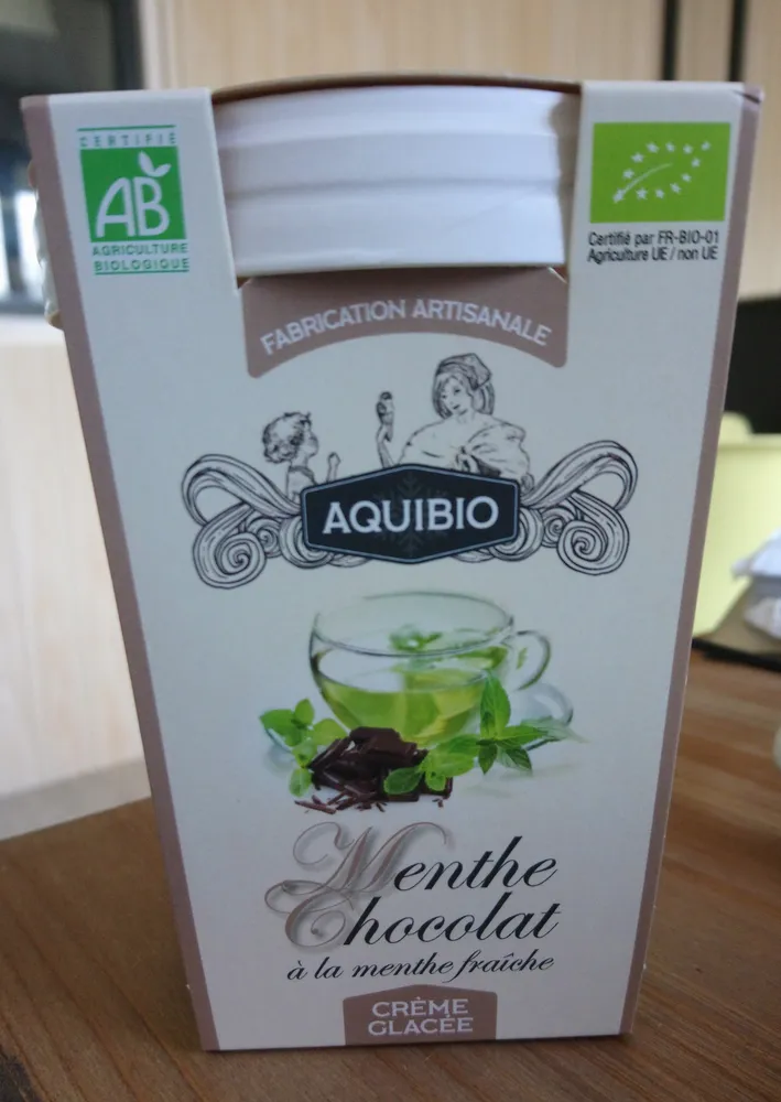 Crème Glacée Menthe Chocolat à la menthe fraîche