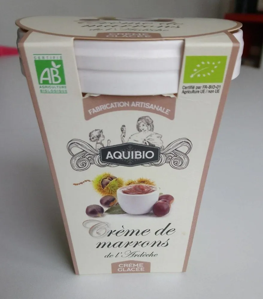 Crème glacée de marrons de l'Ardèche