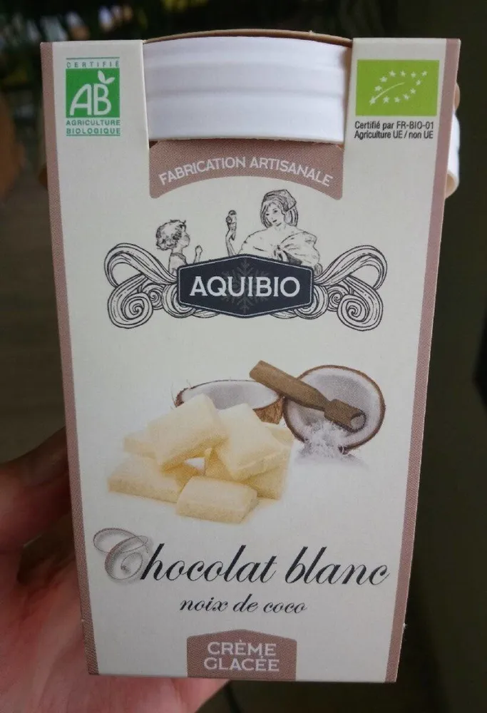 Crème Glacée Chocolat Blanc Noix de Coco