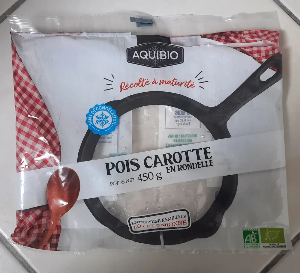 Pois carotte en rondelle