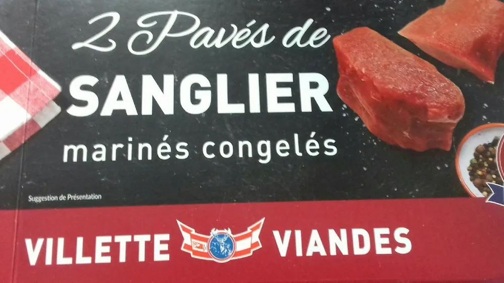 Pavés de sanglier marinés congelés