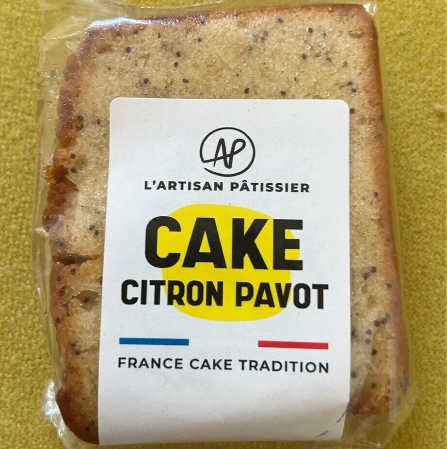 Tranche de cake citron pavot