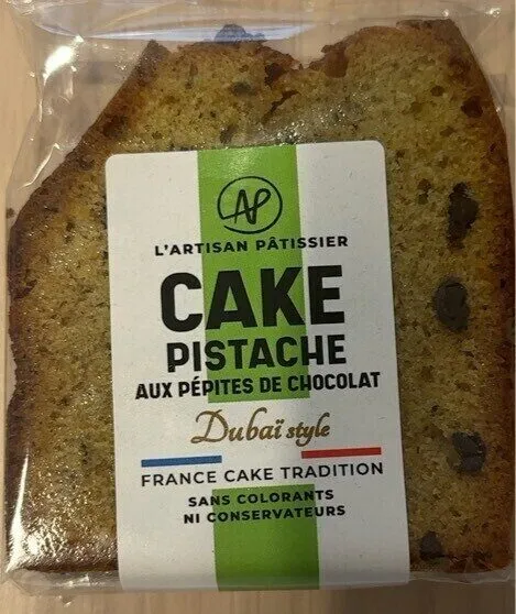 CAKE PISTACHE AUX PÉPITES DE CHOCOLAT