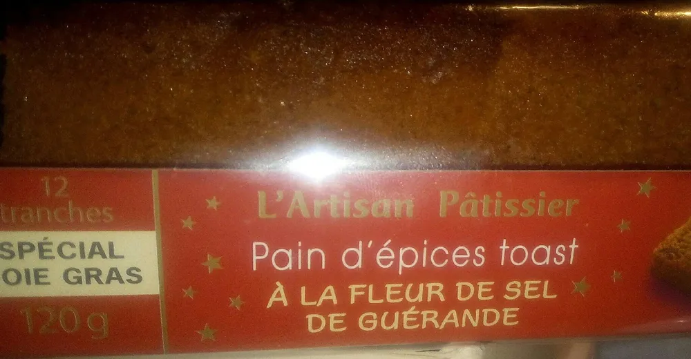 Pain d'épices toast à la fleur de sel de Guérande