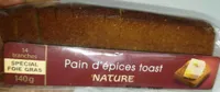 Pain d'épices toast nature