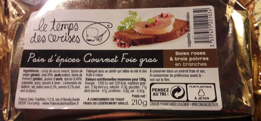 Pains d'épices Gourmet Foie gras