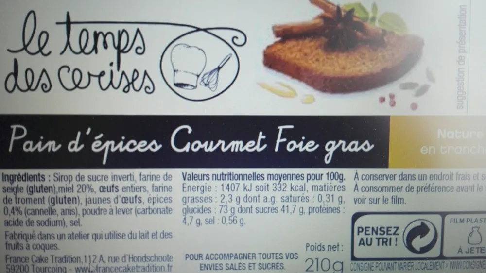 Pain d'epices Gourmet Foie Gras