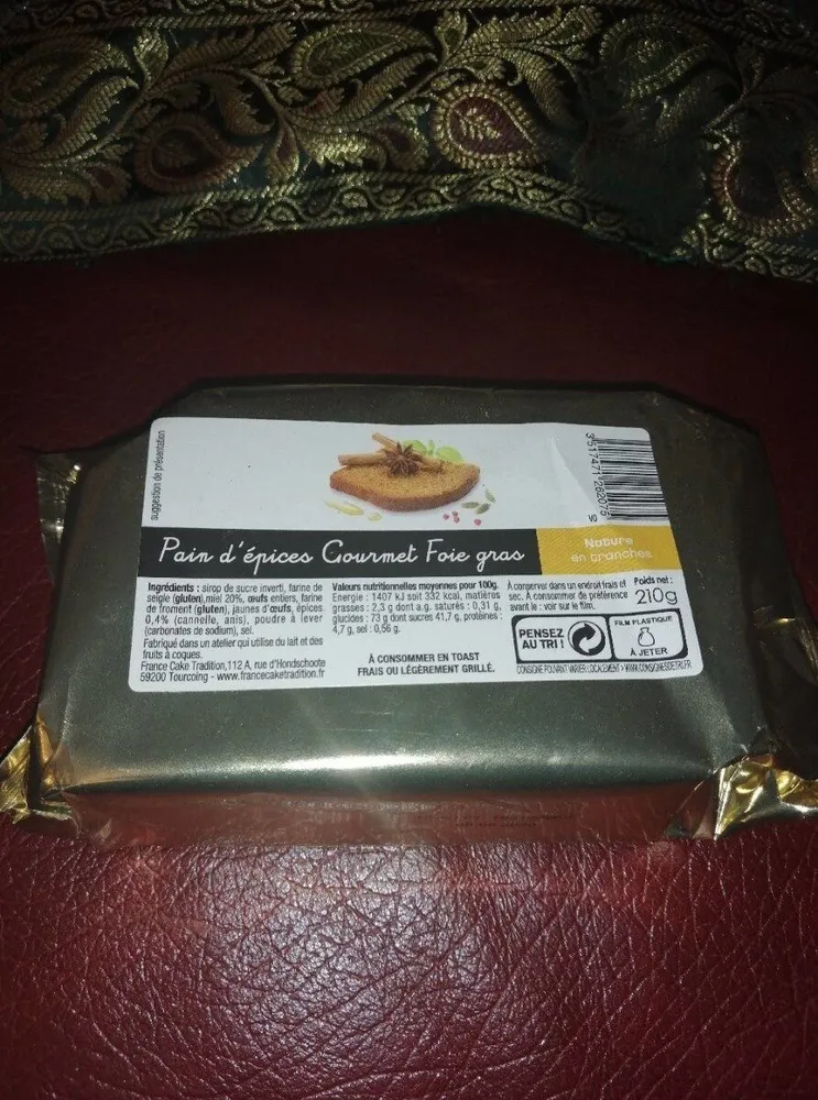 Pain d'épices gourmet fois gras