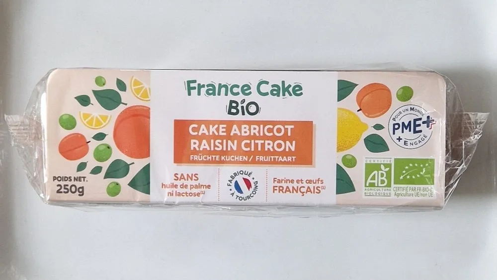 Cake BIO Abricot, Raisin et Citron