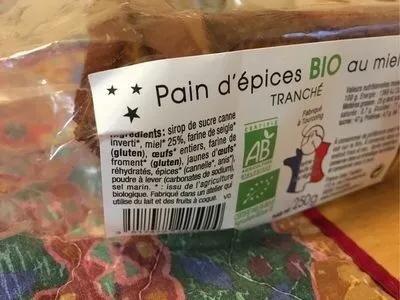 Pain d’epices bio au miel tranché