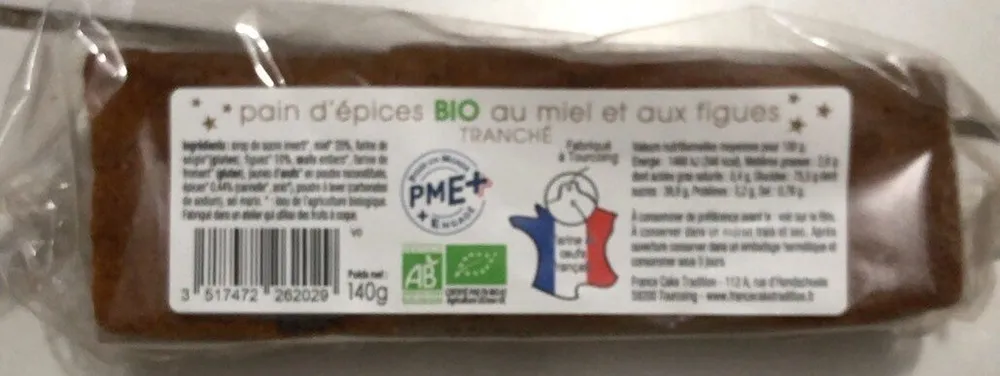 Pain d’épice bio au miel et aux figues