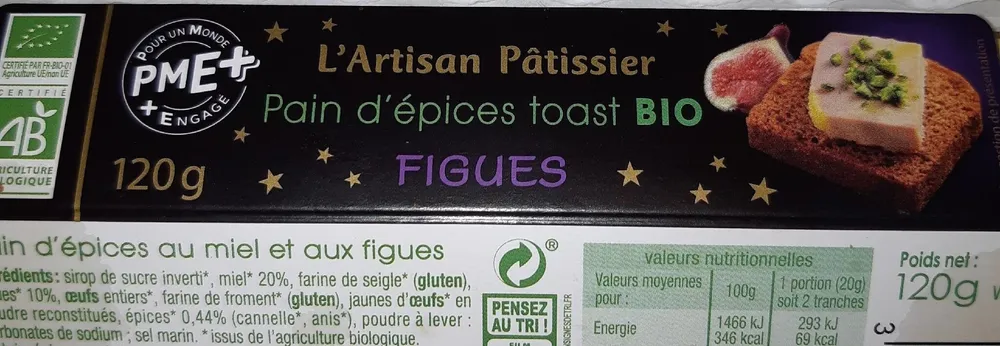 Pain d'épices toast bio
