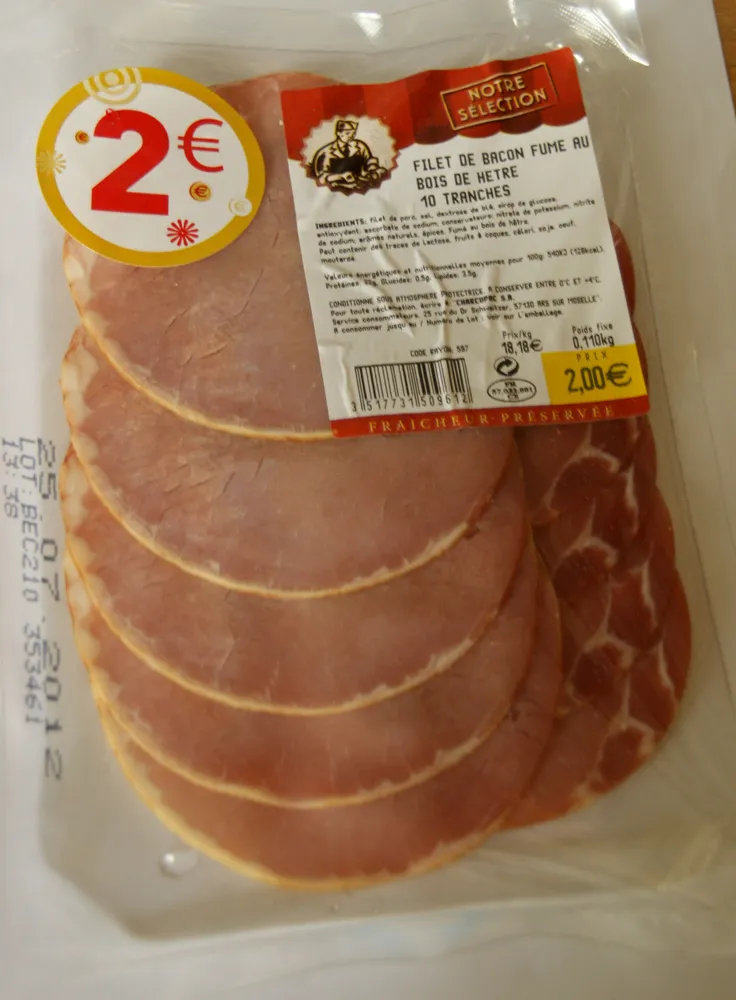 Filet de bacon fumé au bois de hêtre