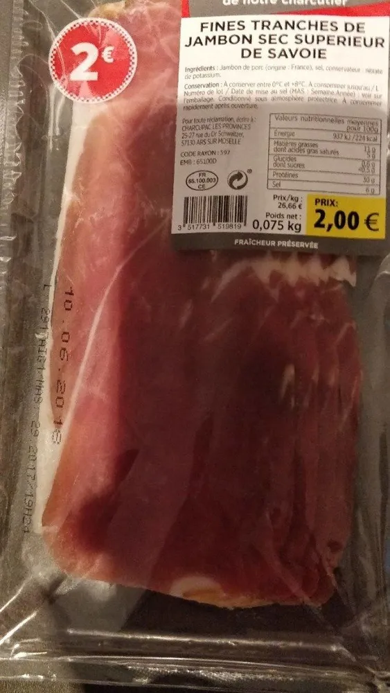 Jambon sec supérieur de Savoie