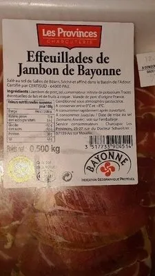 Effeuillade de jambon de bayonne