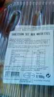 Saucisson sec aux noisettes