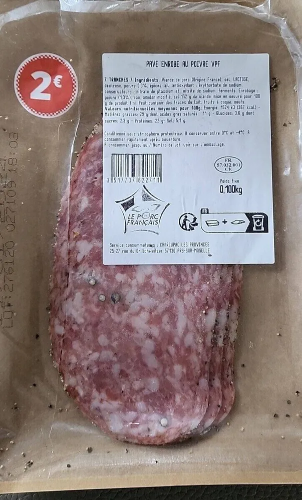 Pavé enrobé au poivre VPF
