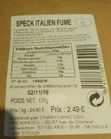 Chiffonnade de speck italien fumé