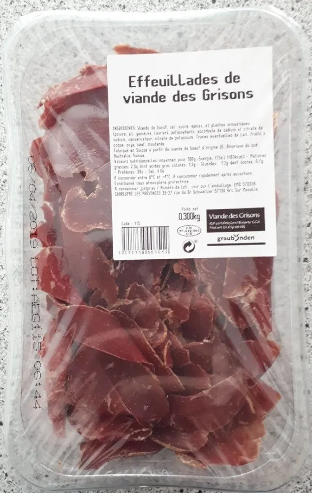 Effeuillades de viande des Grisons