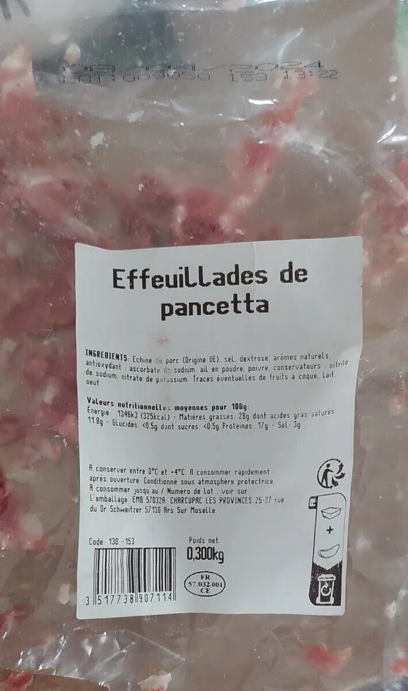 Pancetta effeuillades