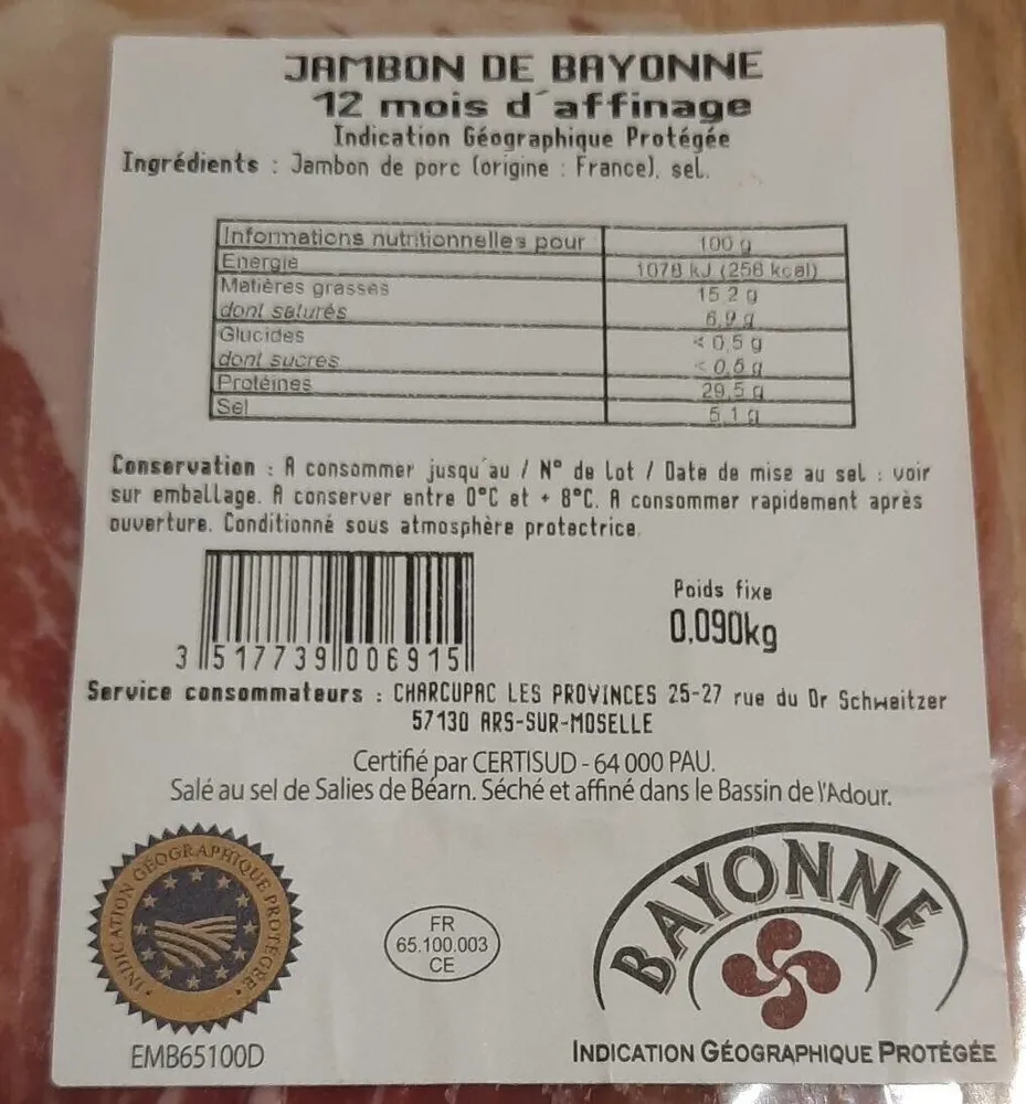 Jambon de Bayonne