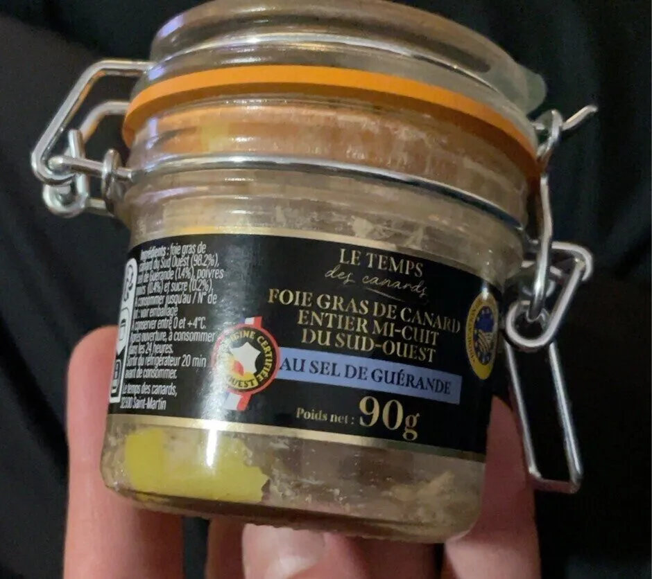 FOIE GRAS DE CANARD ENTIER MI-CUIT DU SUD-OUEST AU SEL DE GUÉRANDE