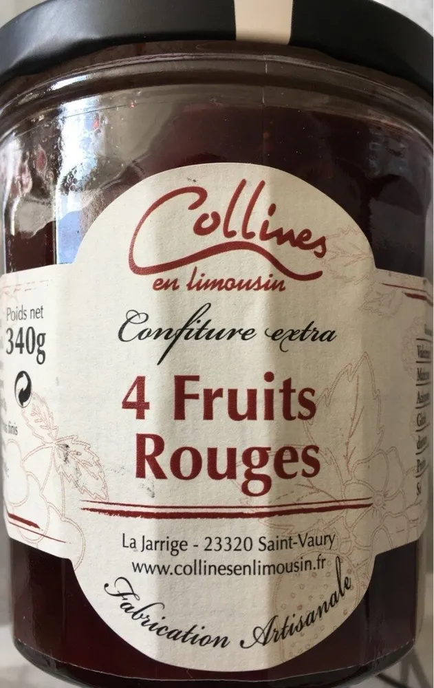 Confiture extra 4 fruits rouges