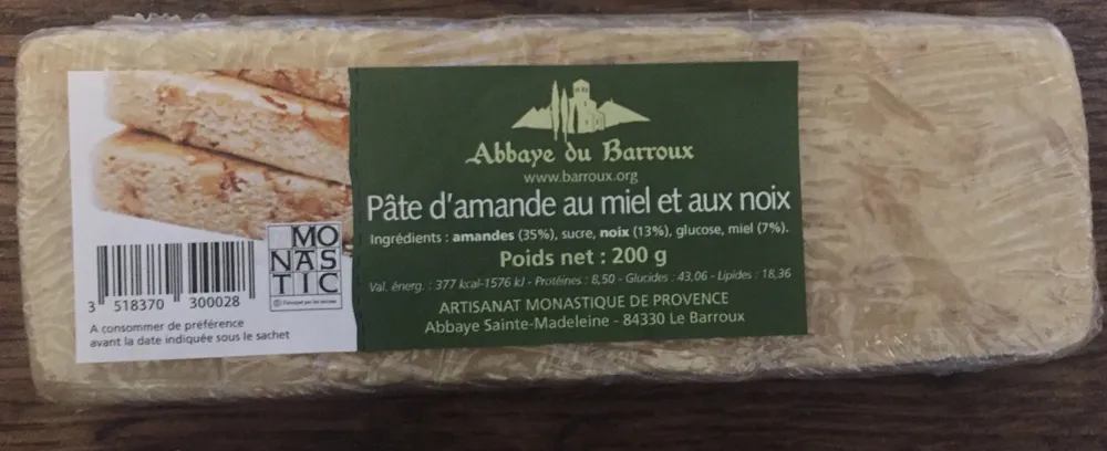 Abbaye De Barroux - Pâte D'amande Au Mie