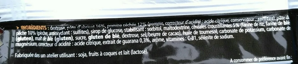 Eafit Barre énergétique Fruits Du Verger