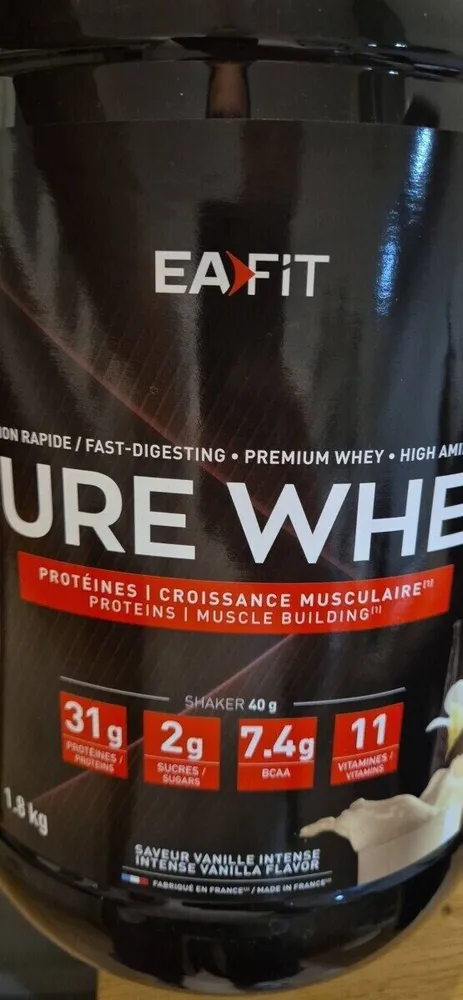 Pure Whey 1.8kg goût vanille