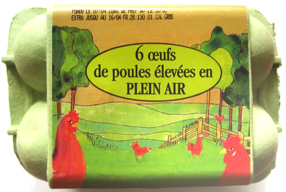 6 Œufs de Poules Élevées en Plein Air