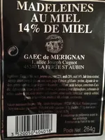Madeleines Au Miel (14% De Miel)