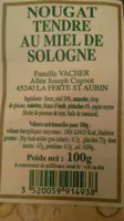 Nougat tendre au miel de Sologne