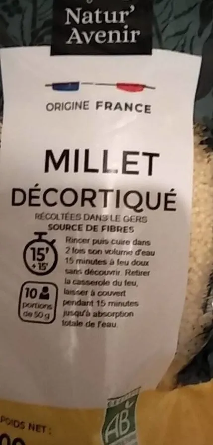 Millet décortiqué