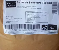 Farine de blé tendre T80 bio