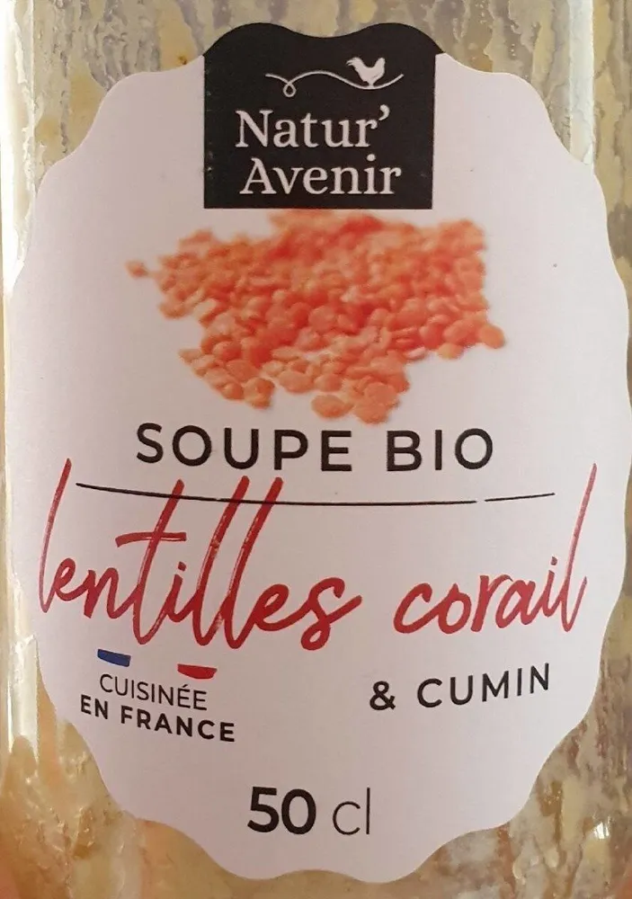 Soupe bio lentilles corail & cumin