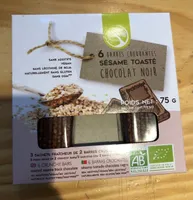 6 barres croquantes sesame toste chocolat noir