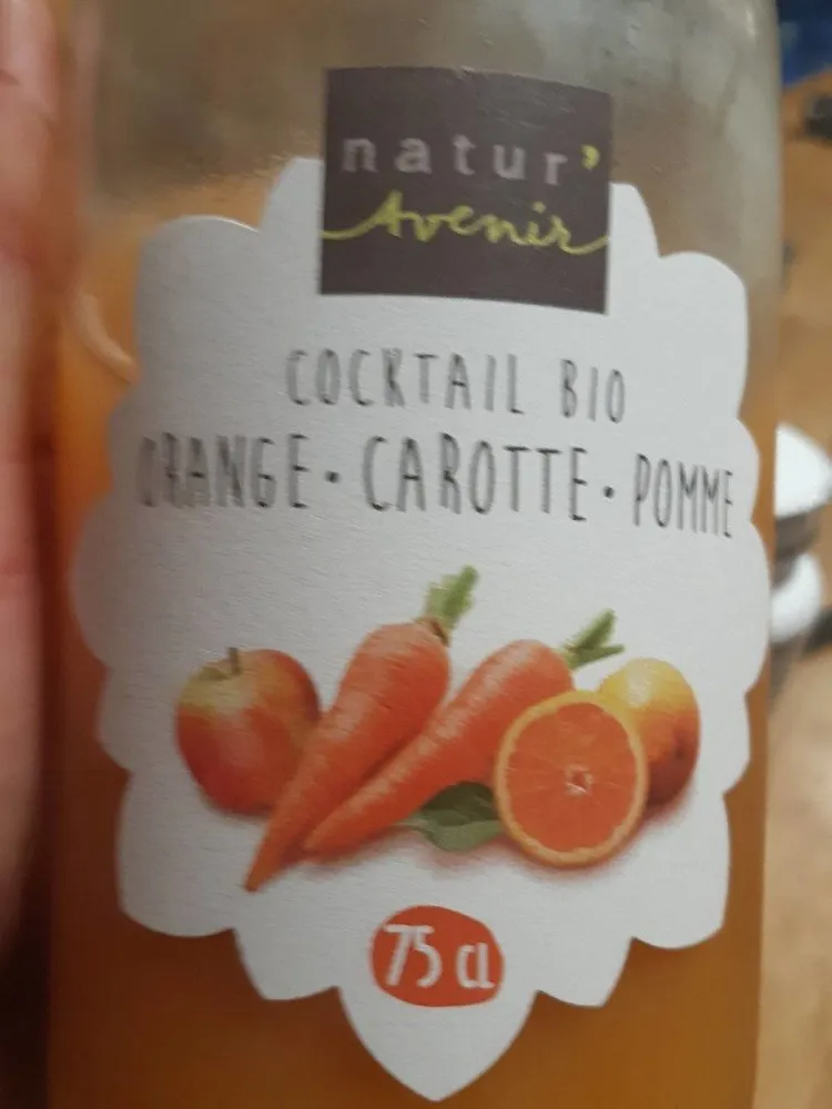 Cocktail bio orange carotte pomme