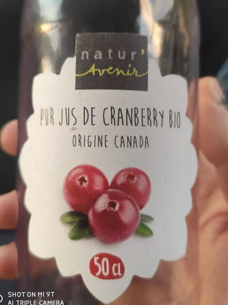 Pure jus de cramberry bio