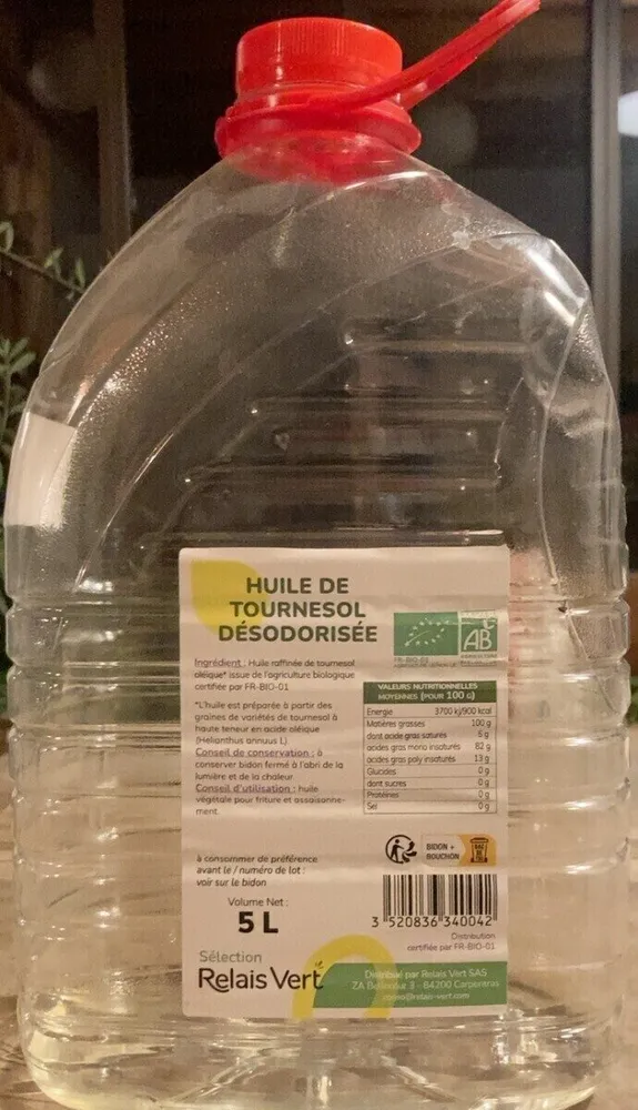 Huile de tournesol désodorisée