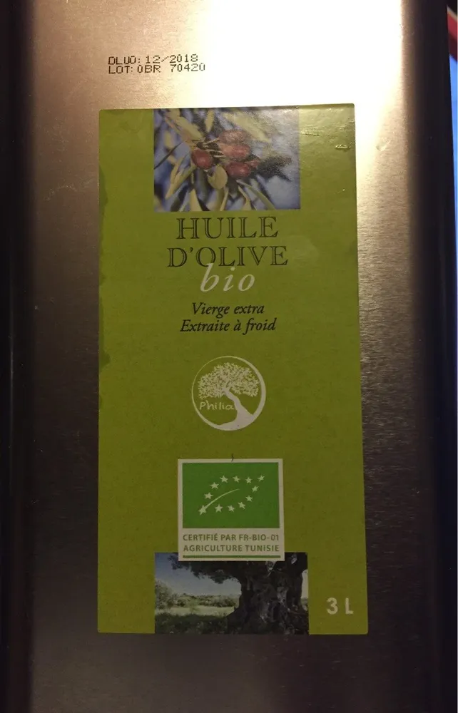 Huile d’olive bio vierge extra