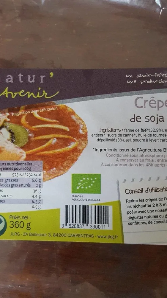 Crêpes de soja