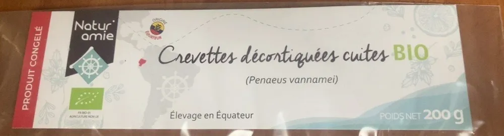 Crevettes décortiquées cuites bio