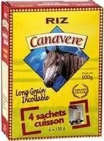 Canavere, Riz long grain incollable, les 4 sachets de