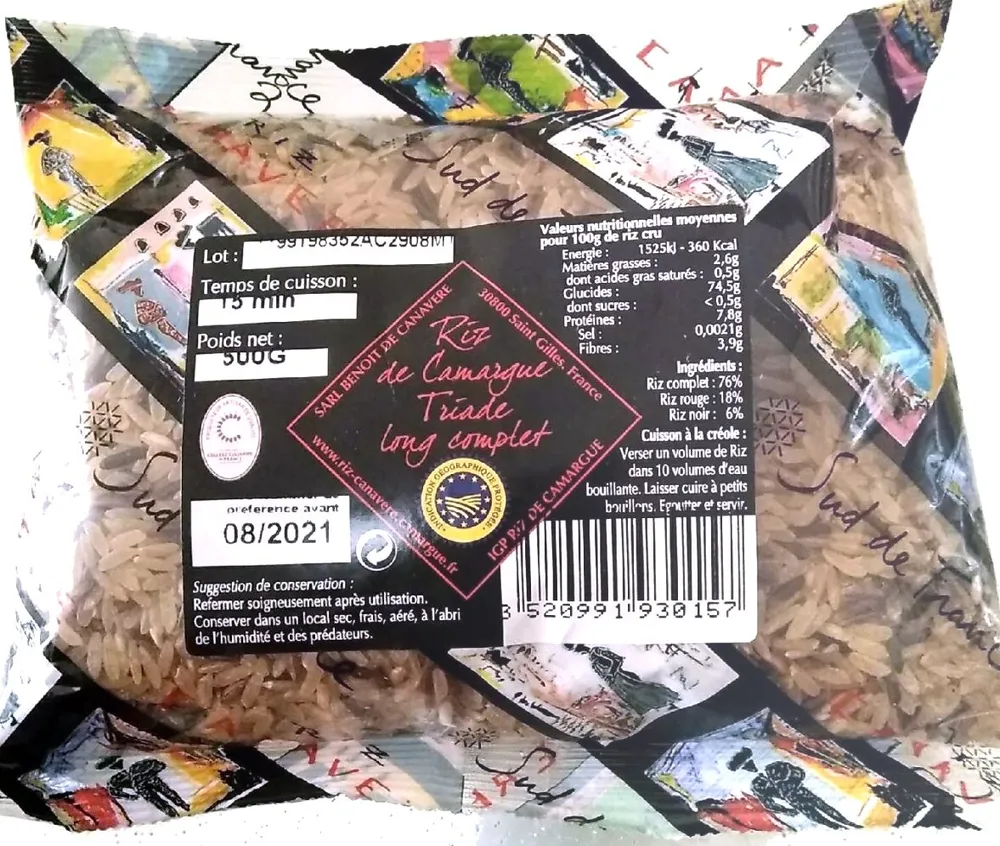 Riz de camargue Triade long complet