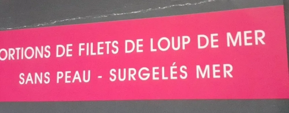 portions de filets de loup de mer