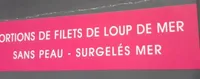 portions de filets de loup de mer